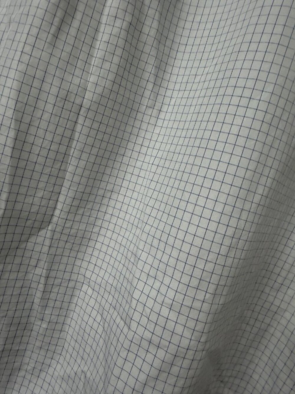 Ledbury‎ Shirt Mens 16 White Blue Grid Classic Fit Long Sleeve Button Down Dress - Picture 7 of 7